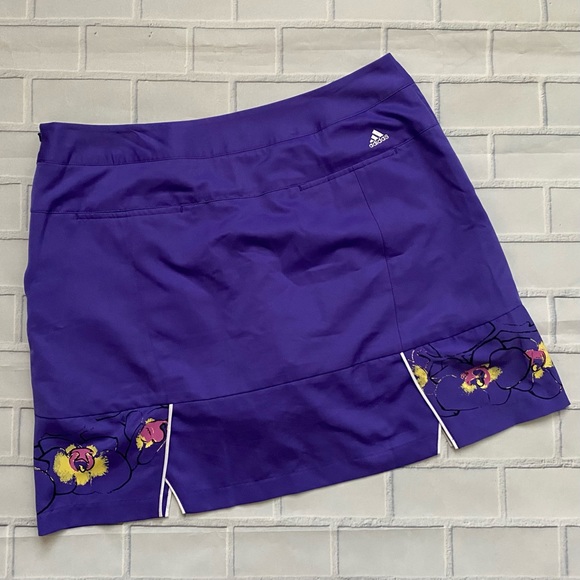 Adidas Climacool Purple Thigh Slit Floral Skort - Picture 3 of 5